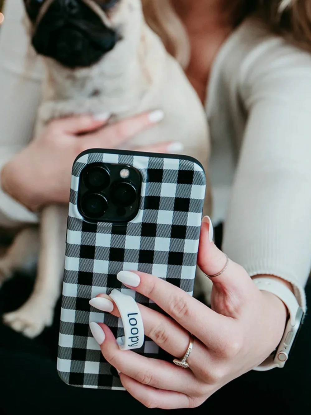 iPhone 16 Plus loopy red & black plaid case “stop the drop” NEW! - Picture 5 of 10